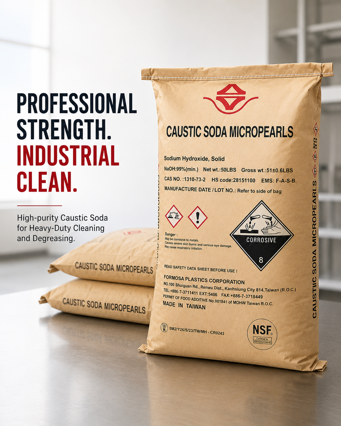 Caustic Soda Bags (50#)